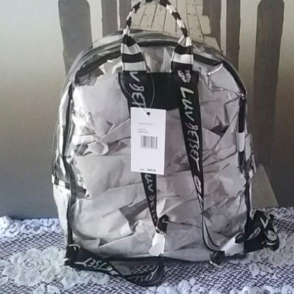 Betsey Johnson Bags Betsey Johnson Clear Rainbow Backpack Poshmark